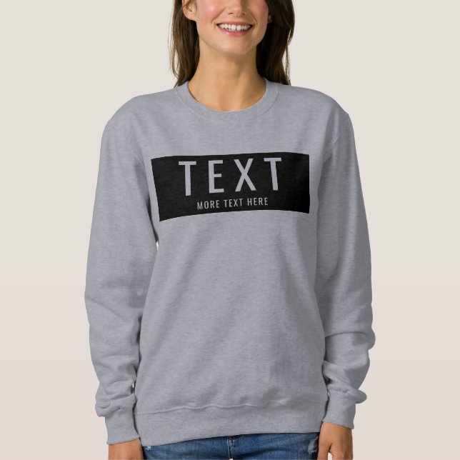 Camiseta Personalizar Adicionar seu próprio texto às mulher (Frente)