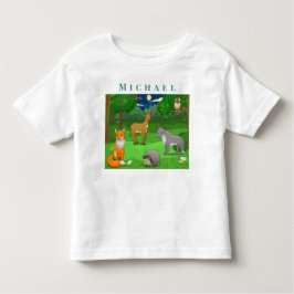 Camiseta Personalizar Animais Selvagens em Uma Paisagem Flo