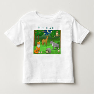 Camiseta Personalizar Animais Selvagens em Uma Paisagem Flo