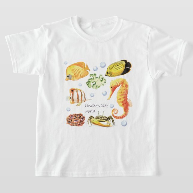 Camiseta Personalizar as algas marinhas submarinas (Postura )