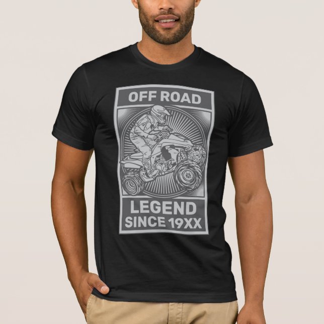 Camiseta Personalizar ATV fora Road Legend Custom Birthday  (Frente)