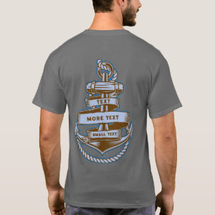 Camiseta Personalizar Banner de Corda de Âncora de Navegaçã
