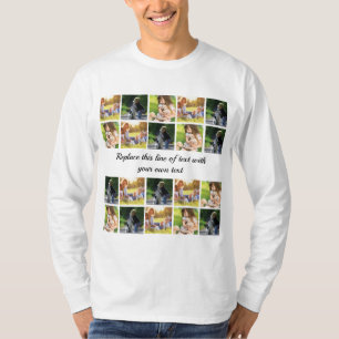 Camiseta Personalizar colagem e texto de fotos