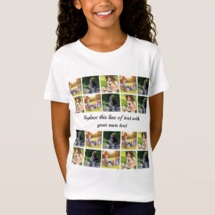 Camiseta Personalizar colagem e texto de fotos