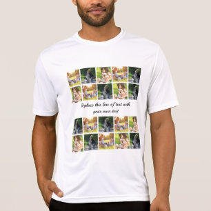 Camiseta Personalizar colagem e texto de fotos