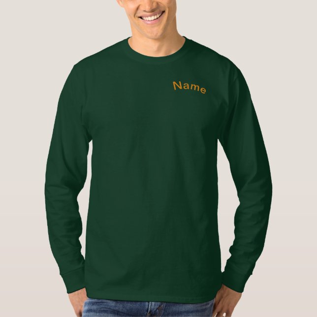 Camiseta Personalizar com Homens de Palha Longa Verde (Frente)