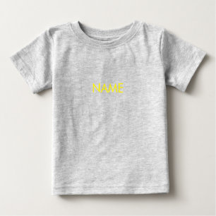 Camiseta Personalizar com nome, texto com letra amarela min