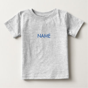 Camiseta Personalizar com nome, texto com letras azuis míni