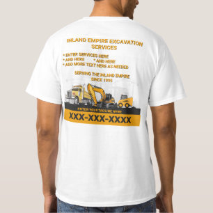 Camiseta Personalizar Construtor Geral de Escavação Constru