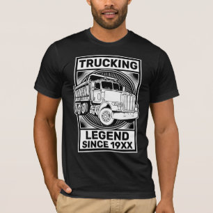 Camiseta Personalizar driver de caminhão de despejo de leg