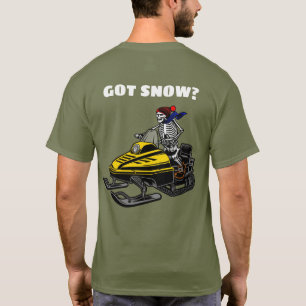 Camiseta Personalizar Engraçado Snowmobile Skeleton Rider