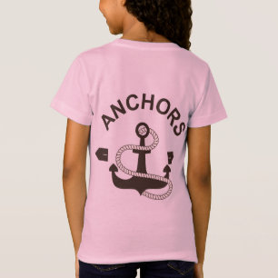 Camiseta Personalizar Etiqueta de Crachá de Âncora Marinha 