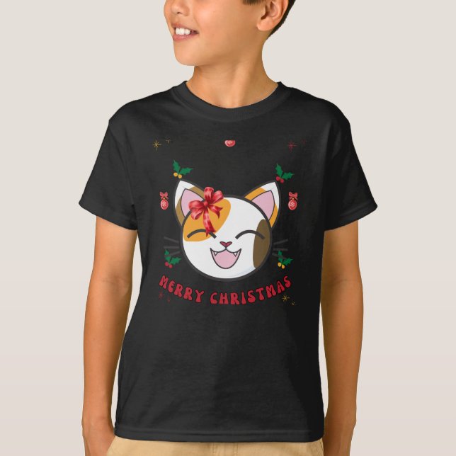 Camiseta Personalizar Feliz Natal adicione sua imagem (Frente)