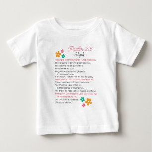 Camiseta Personalizar Flores De Escritura De Bíblia Psalm 2