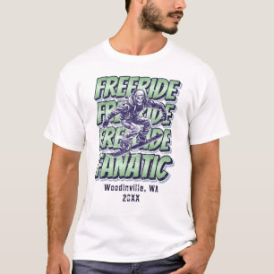 Camiseta Personalizar Freeride Local de Snowboard Nome Data