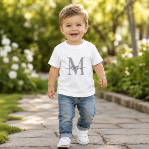Camiseta Personalizar Inicial de Monograma Nome