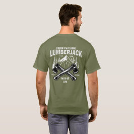 Camiseta Personalizar Machados Cruzados de Lenhador Modo de