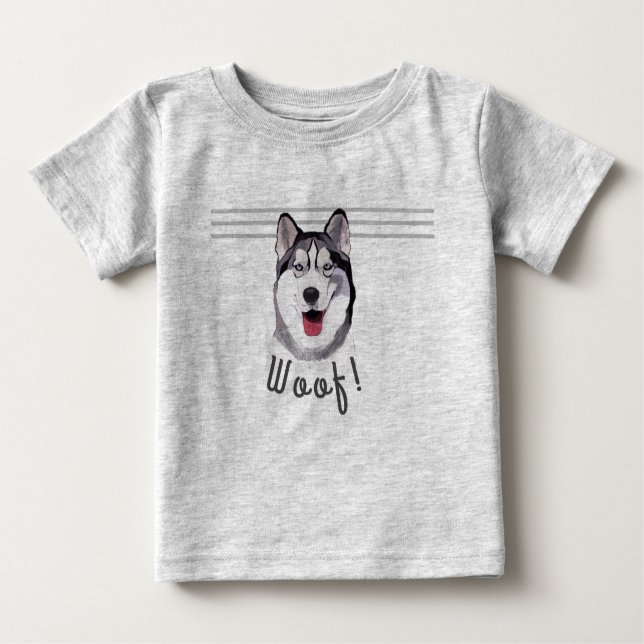 Camiseta Personalizar Mensagem Siberian Husky (Frente)
