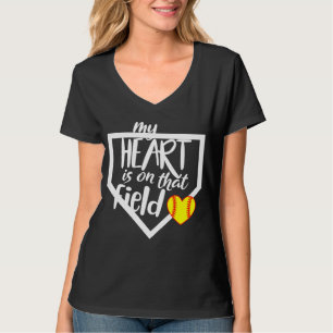Camiseta Personalizar meu coração está naquele campo Mãe So