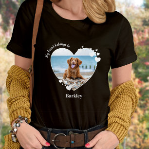 Camiseta Personalizar Meu Coração Pertence À Foto De Pet De