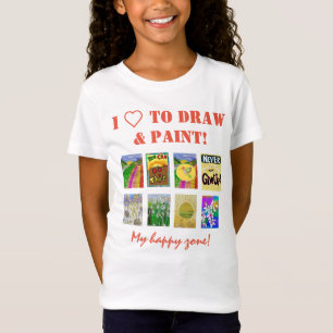Camiseta Personalizar Modelo de texto e fotos de 8 painéis