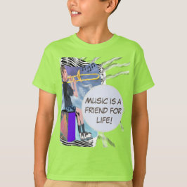 Camiseta Personalizar Música Trombone É Amigo Da Vida!