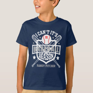 Camiseta Personalizar Não Posso É Temporada de Beisebol Núm