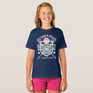 Camiseta Personalizar Não Posso É Temporada de Beisebol Núm