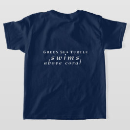 Camiseta Personalizar Natações de Tartaruga Verde Acima do