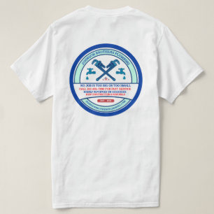 Camiseta Personalizar Negócios de Contratante de Encanação