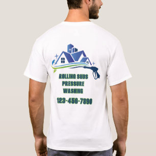 Camiseta Personalizar Negócios de Lavagem de Alta Pressão P