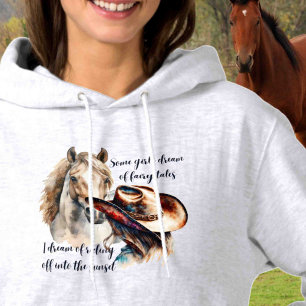 Camiseta Personalizar no Cavalo de Trás Amante Cowgirl
