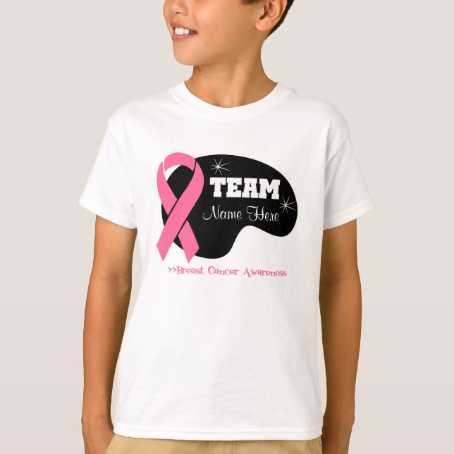 Camiseta Personalizar nome da equipe - Cancer de seio (Frente)