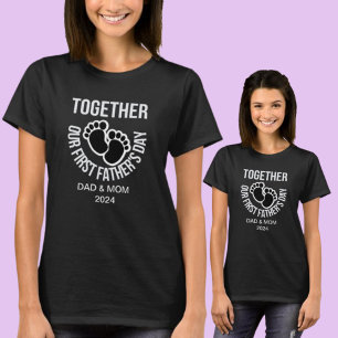 Camiseta Personalizar nosso primeiro Dia de os pais juntos