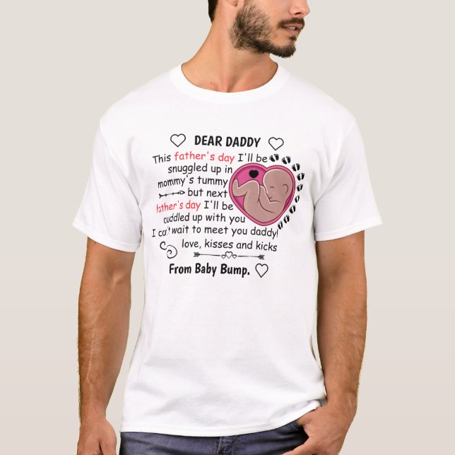 Camiseta Personalizar nosso primeiro Dia de os pais, querid (Frente)