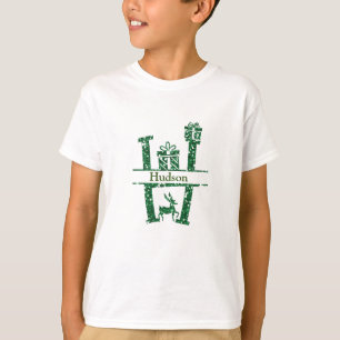 Camiseta Personalizar o Alfabeto Natal H Engraçado