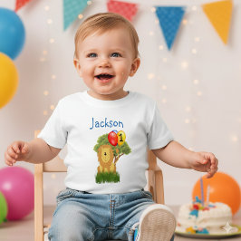 Camiseta Personalizar o Birthday Lion Boy
