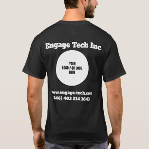 Camiseta Personalizar o logotipo da empresa (design frontal
