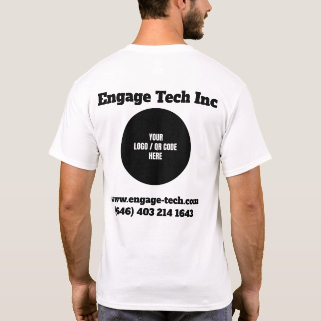 Camiseta Personalizar o logotipo da empresa (design frontal (Verso)