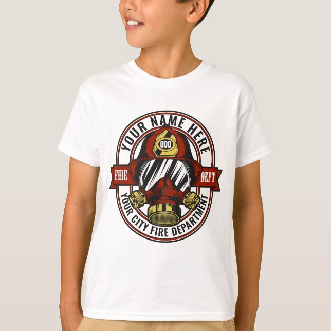 Camiseta Personalizar o NOME do Emergência de Fogo de Másca (Frente)