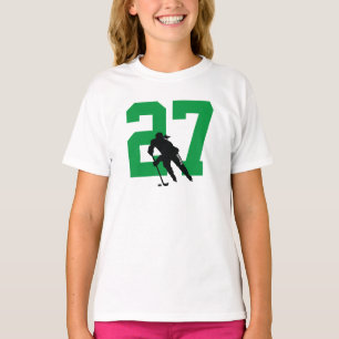 Camiseta Personalizar o nome do jogador de hóquei feminino