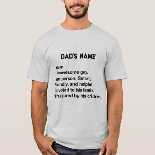 Camiseta Personalizar o nome do pai, cara da família de hom