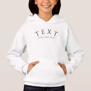 Camiseta Personalizar o nome do texto Girls White Modern Mo