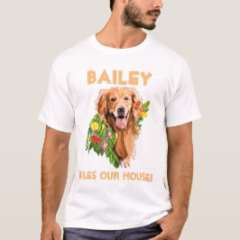 Camiseta Personalizar o nome e a foto do cão