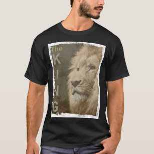 Camiseta Personalizar o Pop de Leão Elegante moderno preto