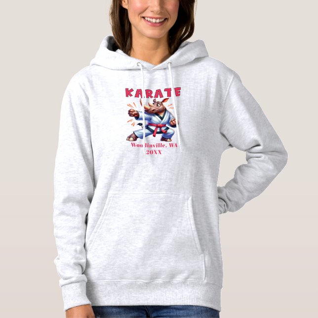 Camiseta Personalizar o profissional do Karate Nome Data (Frente)