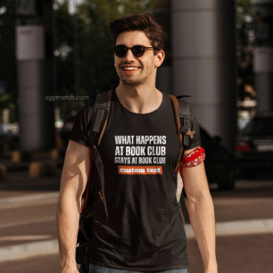 Camiseta personalizar o que acontece no Clube do Livro fica