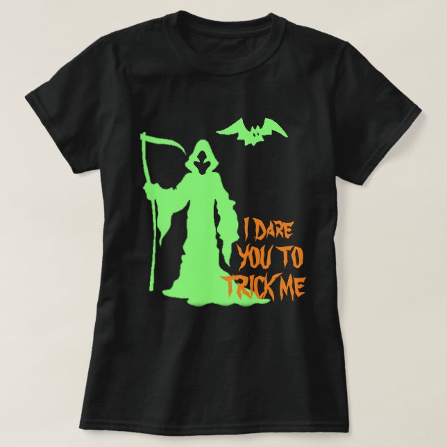 Camiseta Personalizar o trocadilho de Halloween do Grim Rea (Frente do Design)