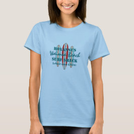 Camiseta Personalizar Placa de Surf Monograma Pranchas de S