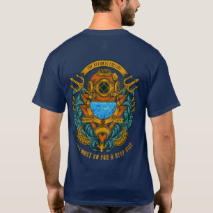 Camiseta Personalizar Poseidon Mergulhador de Escuba do Mar